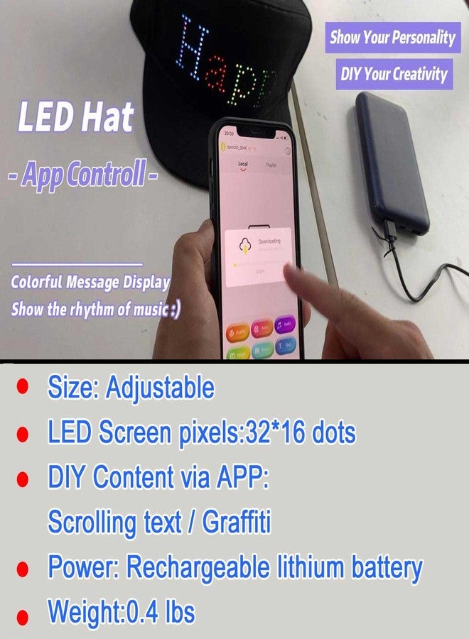 شاشة عرض رسائل ملونة LED قابلة للبرمجة من Welaso، يتم التحكم بها عبر تطبيق - Image 4